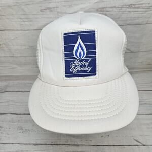 Vintage Capital Trucker Cap Hat Snapback White Foam Mark Of Efficiency